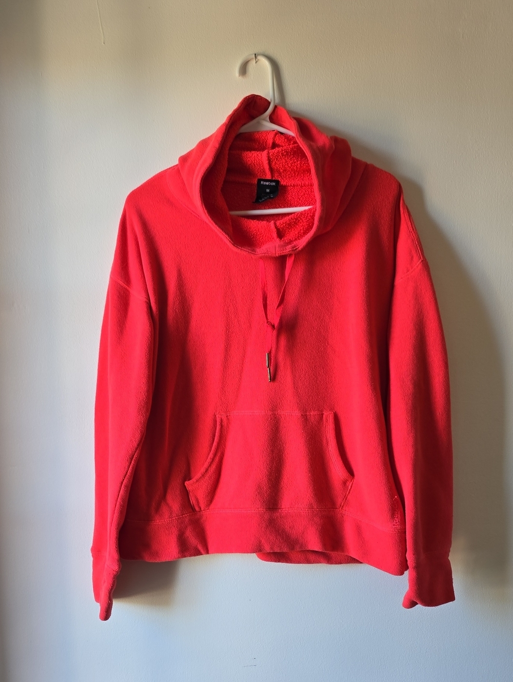 Reebok Women's Bright Red Hooded Fleece Pullover